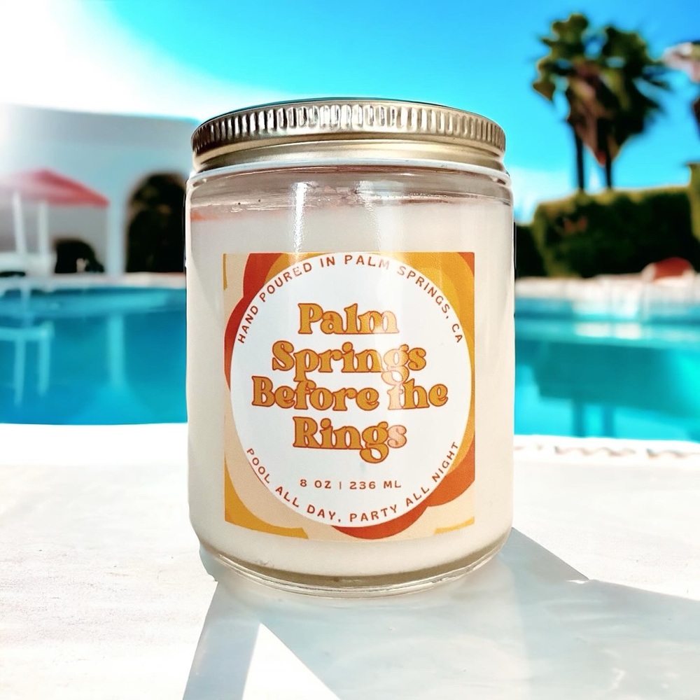 Palm Springs Before the Rings Candle | Pool Party Scent | 8 oz | Vegan